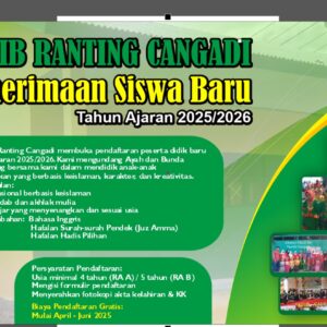 RA Yasrib Ranting Cangadi Buka Pendaftaran Siswa Baru Tahun Ajaran 2025/2026